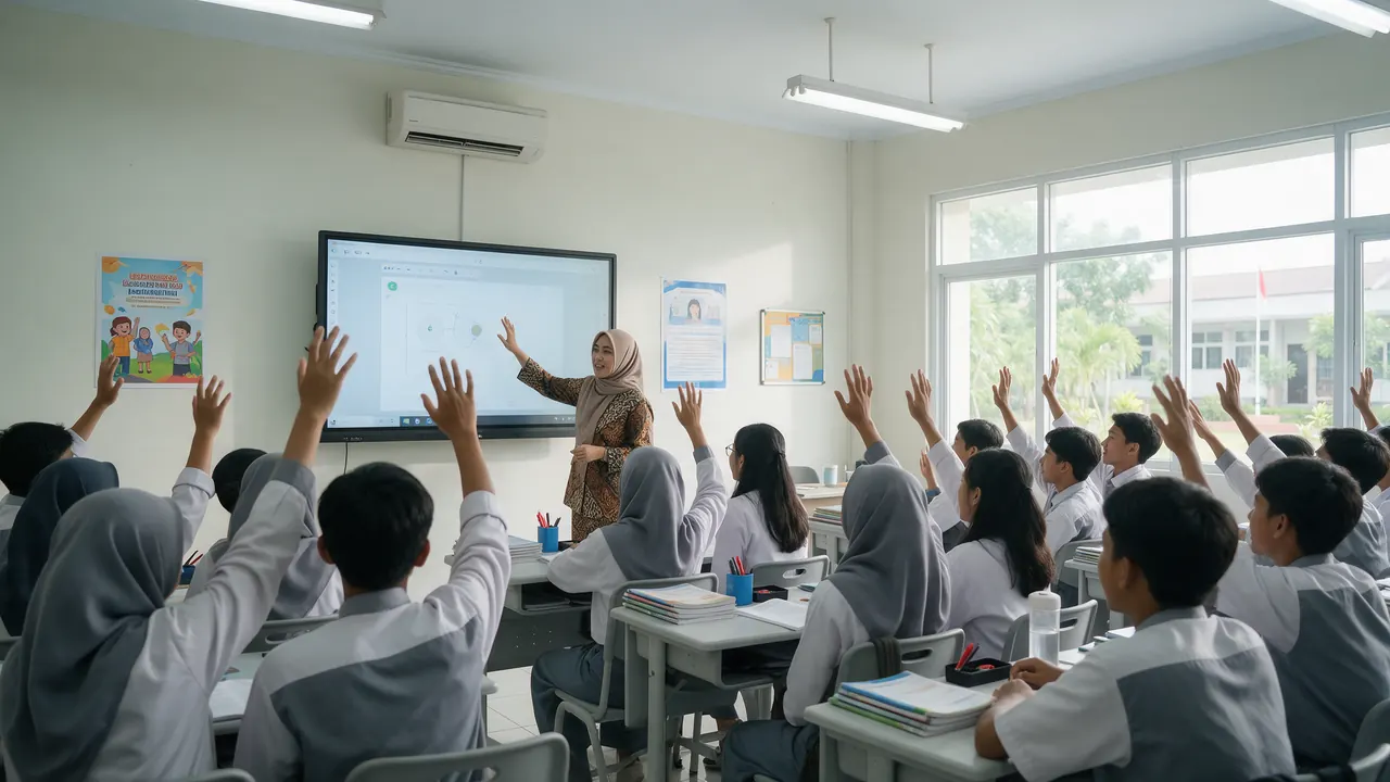 Kelas Digital: Semua Ruang Kelas Kini Berpapan Interaktif dan Terhubung Akun Belajar